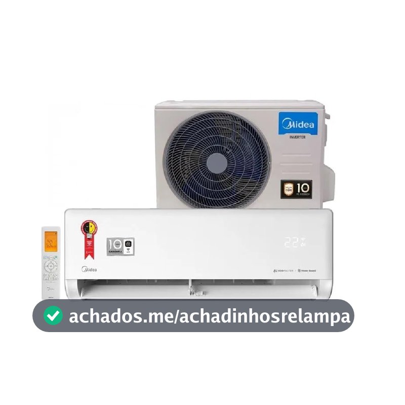 Ar Condicionado 9000 Btus Split Hi Wall Inverter Midea Frio Ai Ecomaster 220v