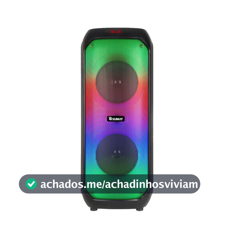 Sumay Caixa de Som Bluetooth Fire 1000W Portátil
