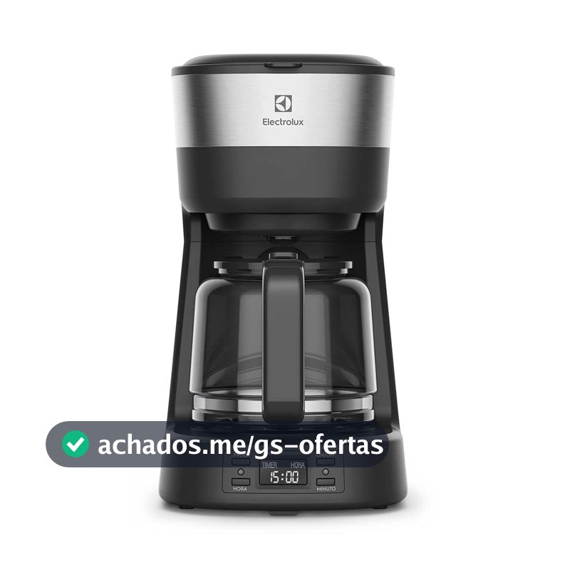 Cafeteira Elétrica Electrolux inox filtro permanente removivel capacidade 1,2L 30 xicaras função timer painel digital desligamento automatico ECM25 127v