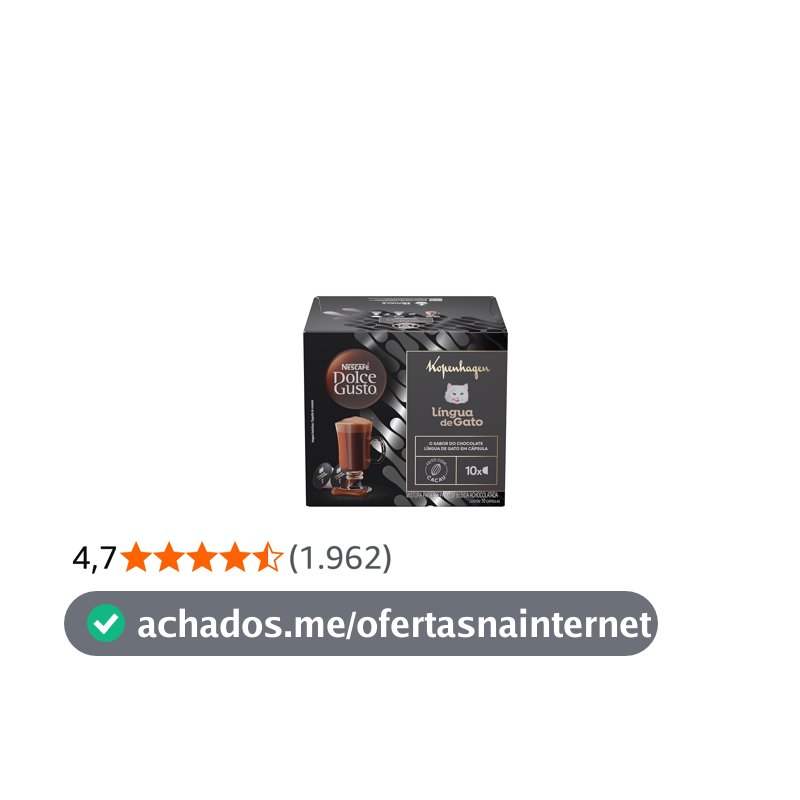 Achocolatado em Cápsula Nescafé Dolce Gusto Kopenhagen Língua de Gato 10 cápsulas