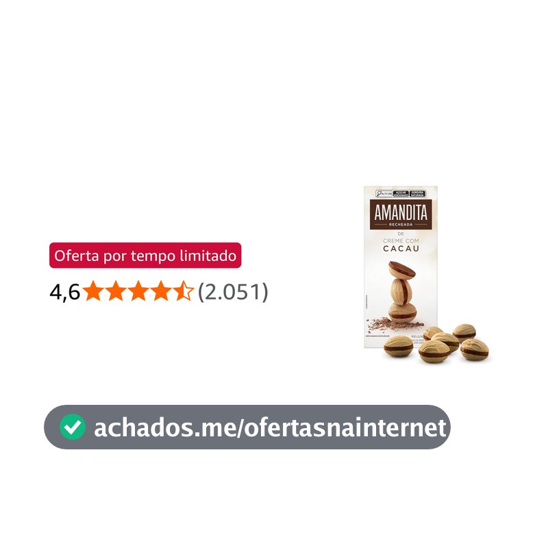 Lacta Amandita - Wafer Recheado Sabor Chocolate 200g
