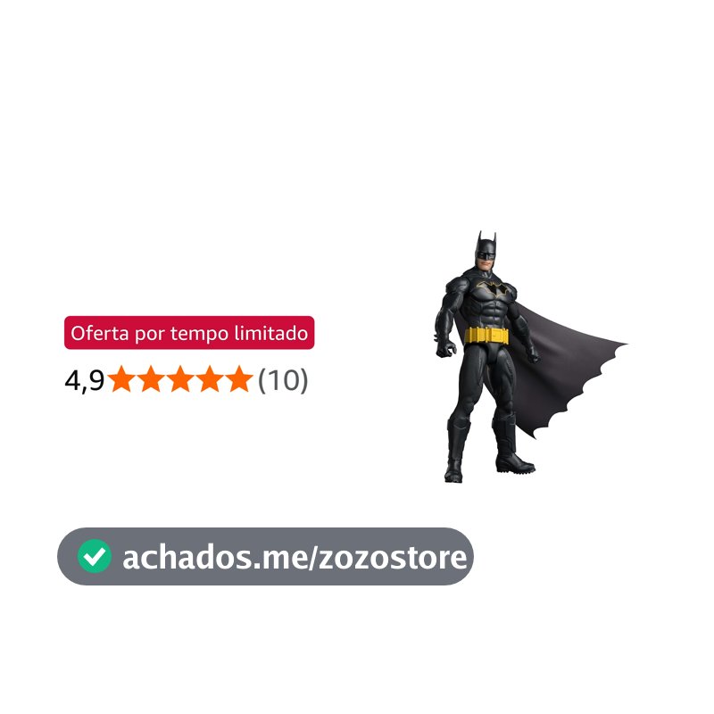 Figura de Ação DC Premiere Batman™ 12", Multicolorido, Plástico, Mattel