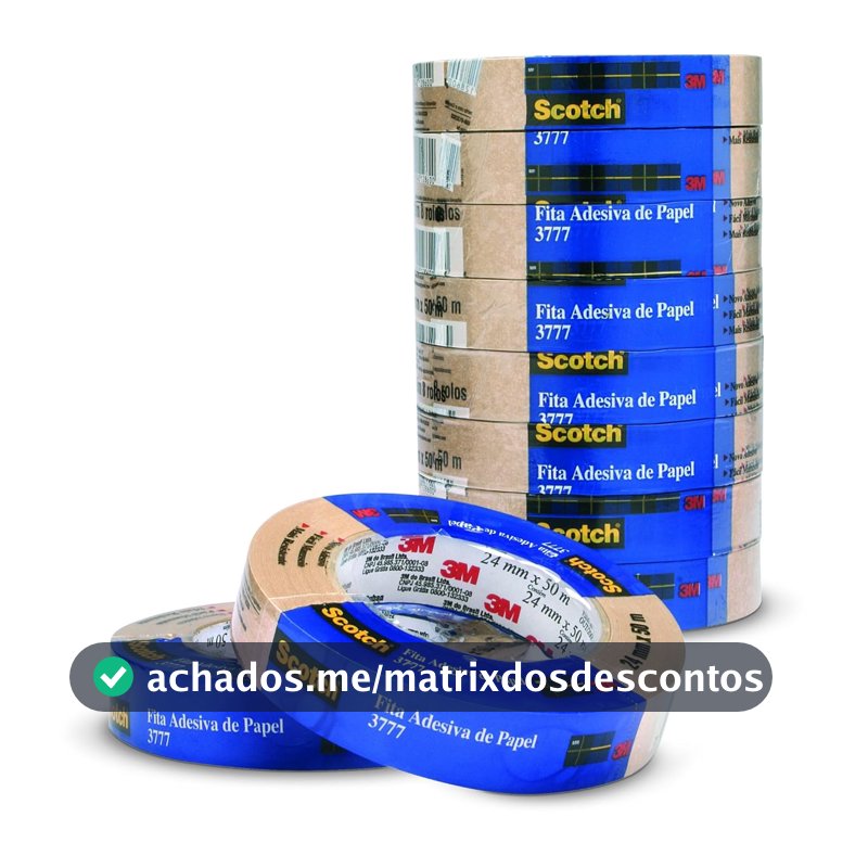 SCOTCH 3M Fita de Empacotamento Papel Liso 24 mm x 50 m 8 Rolos