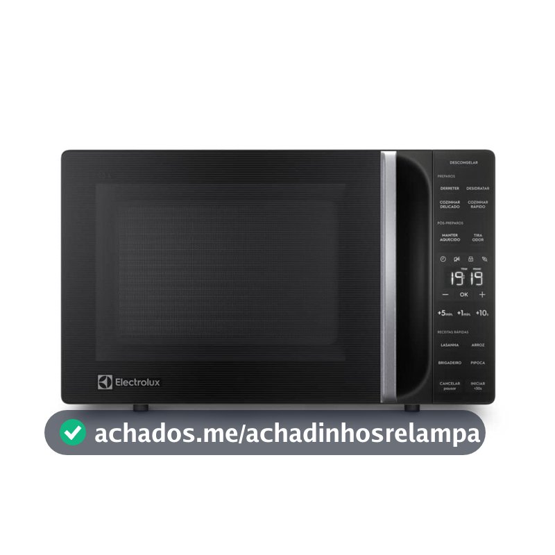 Micro-ondas Electrolux 23L Preto Efficient com Descongelamento Assistido (ME23P) - 127V