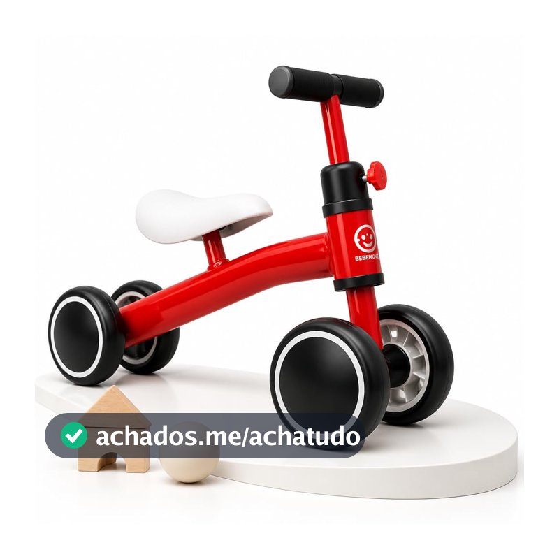 Bicicleta de Equilíbrio Infantil 4 Rodas Sem Pedal