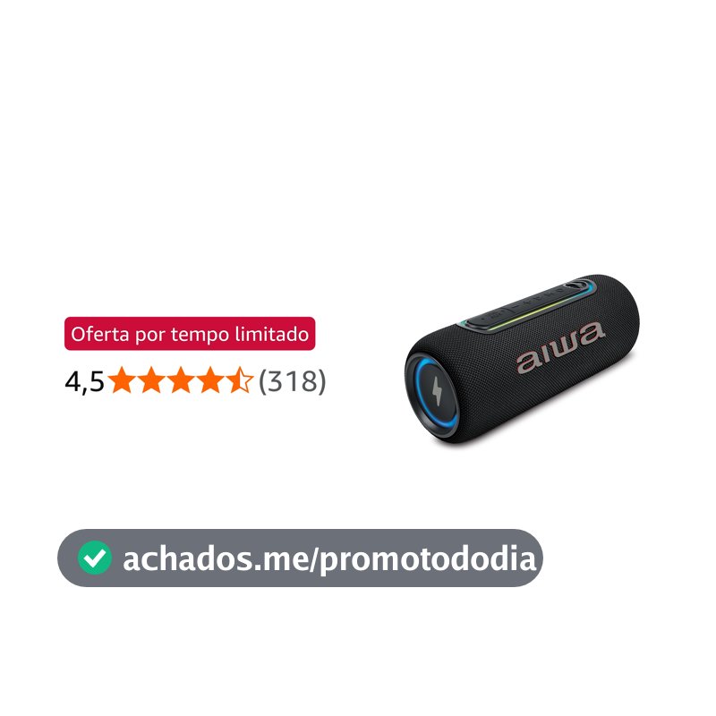 Caixa de Som Speaker AIWA SP-05-LB 30W Bluetooth IPX5