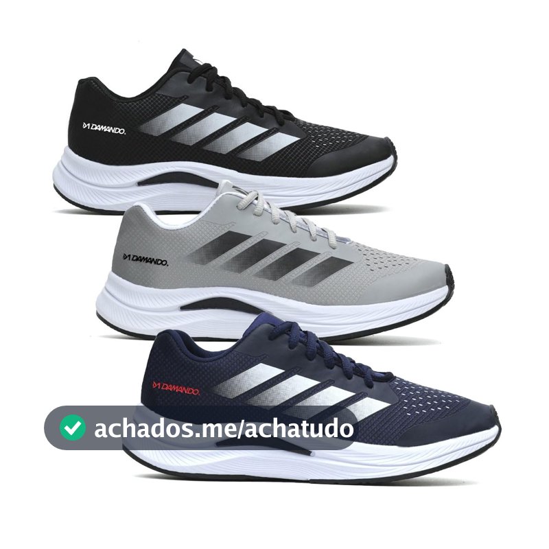 Kit 3 Pares Tenis Masculino Esportivo Macio Confortavel Corrida Academia