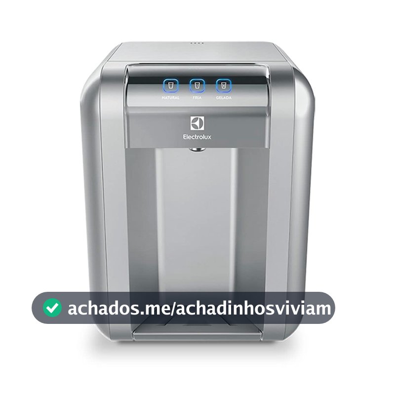 Purificador de Água Gelada Fria e Natural Elétrico Compacto Eletronico placa Electrolux cinza prata com Painel Touch Bivolt PE11X
