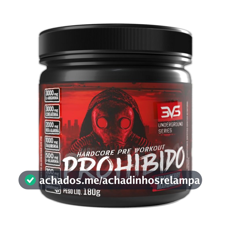 Pré-Treino Prohibido Morango 180g 3VS Nutrition
