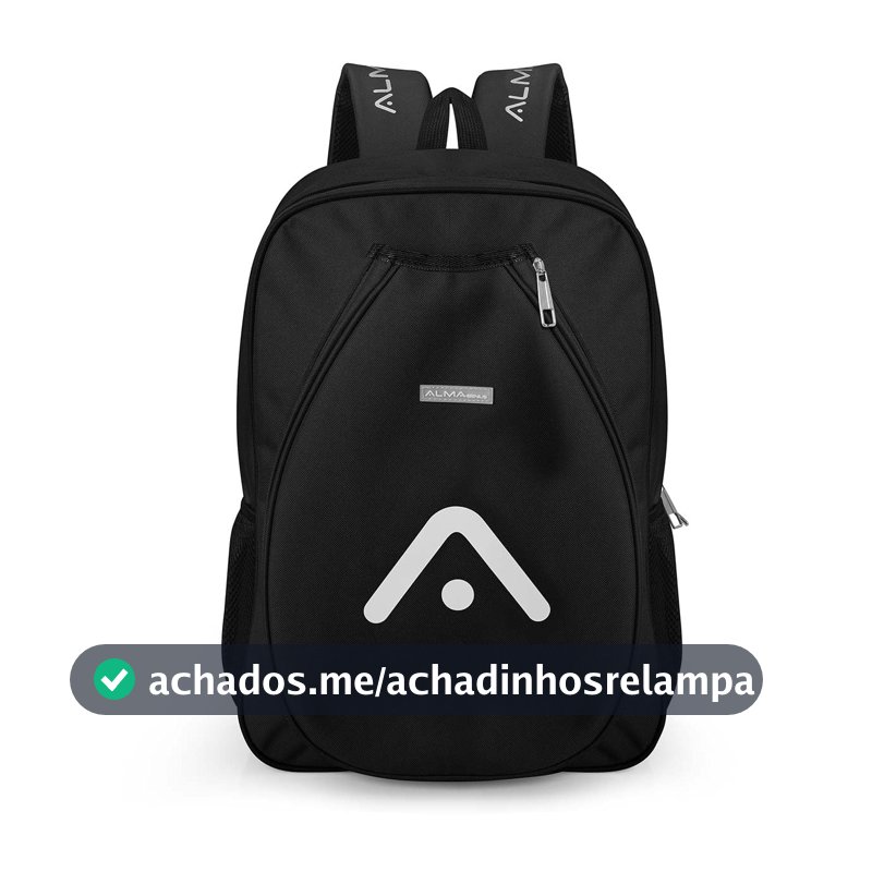 Mochila Raqueteira Beach Tennis Profissional Preta Alma Genius