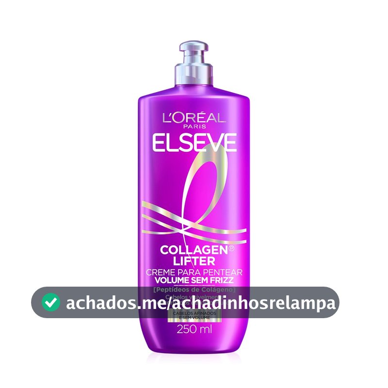 L'Oréal Paris Elseve Colágeno Lifter Creme para Pentear Leave-In, 250ml