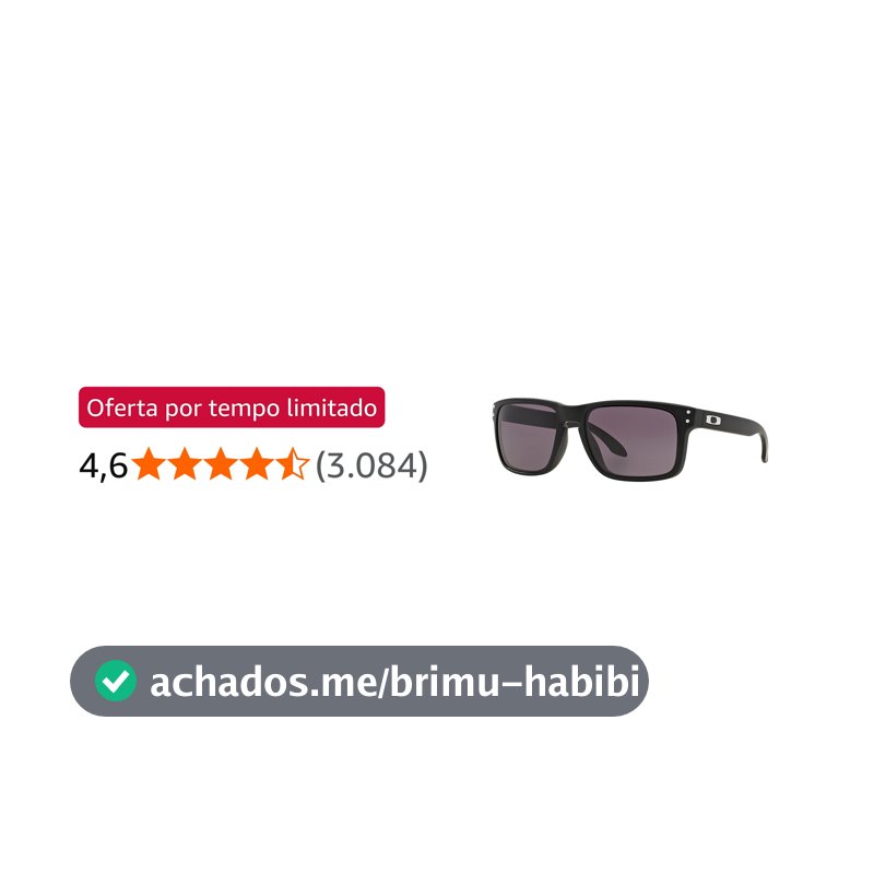 Óculos de Sol Oakley Holbrook Unissex, Tamanho 55