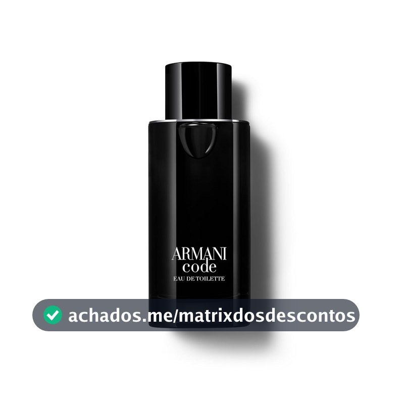 Armani Beauty, Armani Code Eau de Toilette, Giorgio Armani, Perfume Masculino Refilável, Fragrância Oriental Amadeirada com Notas de Tangerina Verde, Lavanda, Fava Tonka e Cedro