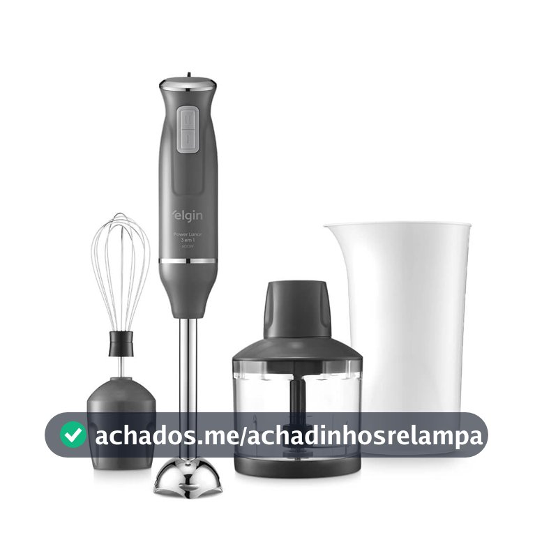 Mixer Power Inox 3 em 1 600W Elgin Lunar 220V - Mixer, triturador e batedor