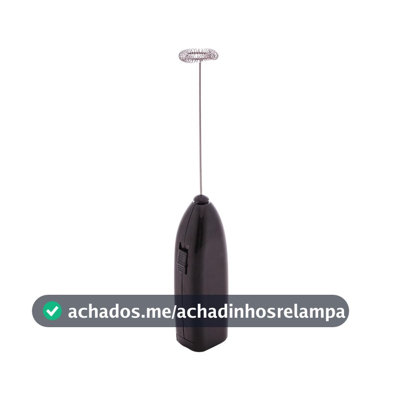 LYOR - Mini Mixer Misturador Elétrico para Bebidas - Inox e Plástico Preto - Eficiente e Compacto para Batidas e Misturas Rápidas