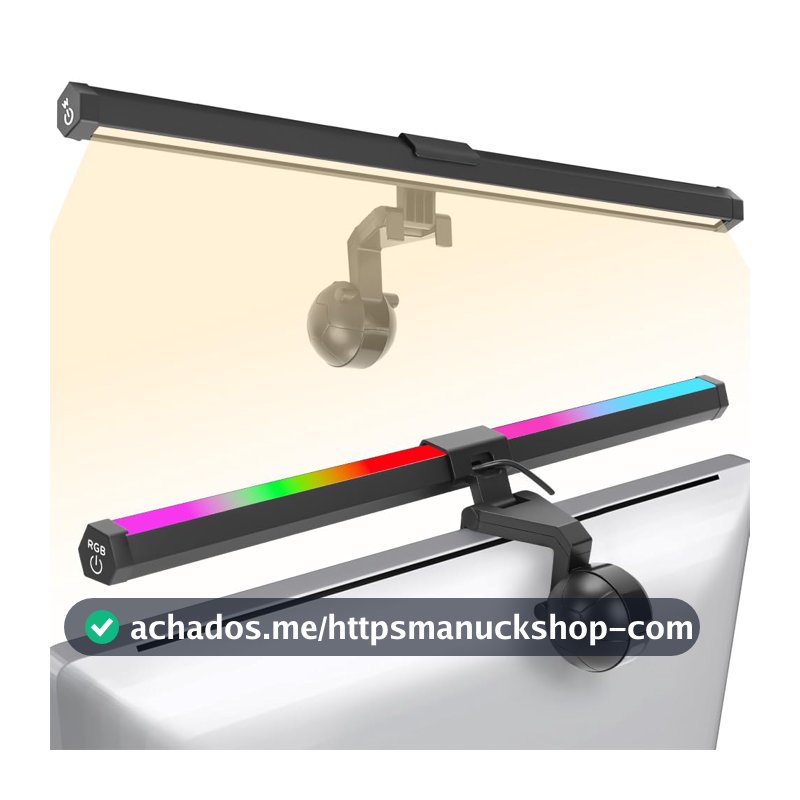 Light Bar, Preto, RGB Lightbar, Light Bar Monitor com Tres temperaturas de cor 15 cores modo