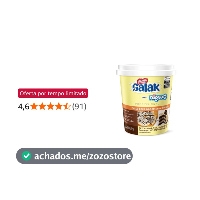 Pasta Cremosa GALAK com NEGRESCO 1,01kg