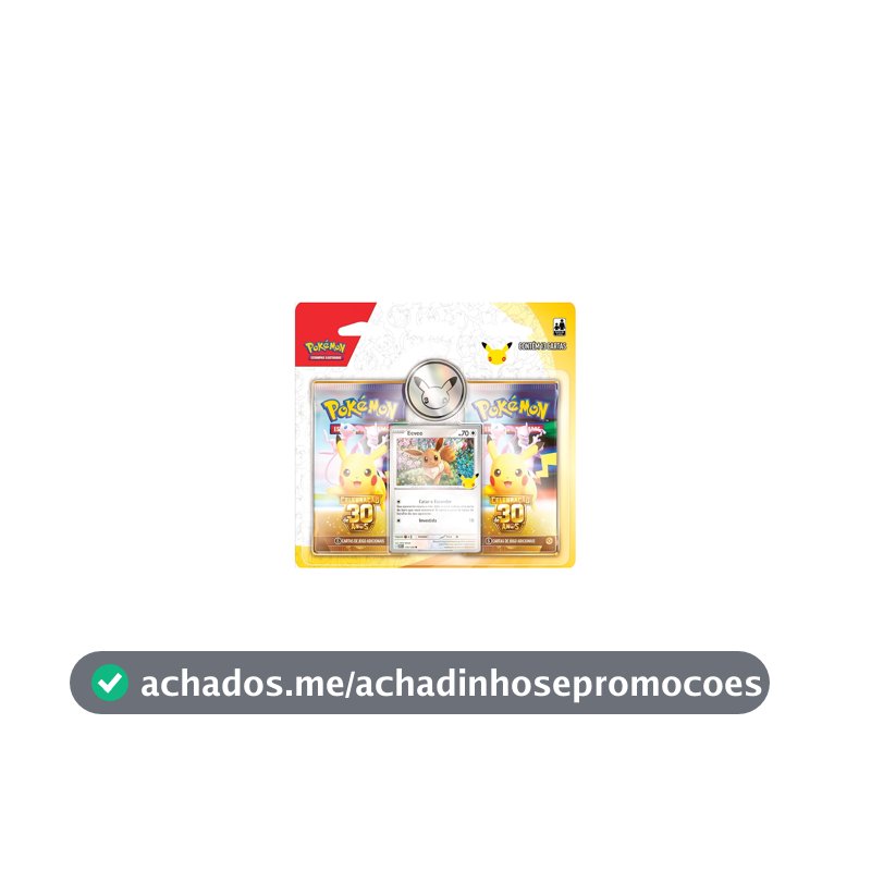Pokémon TCG, Celebração de 30 anos – Blister Duplo Pokémon com moeda