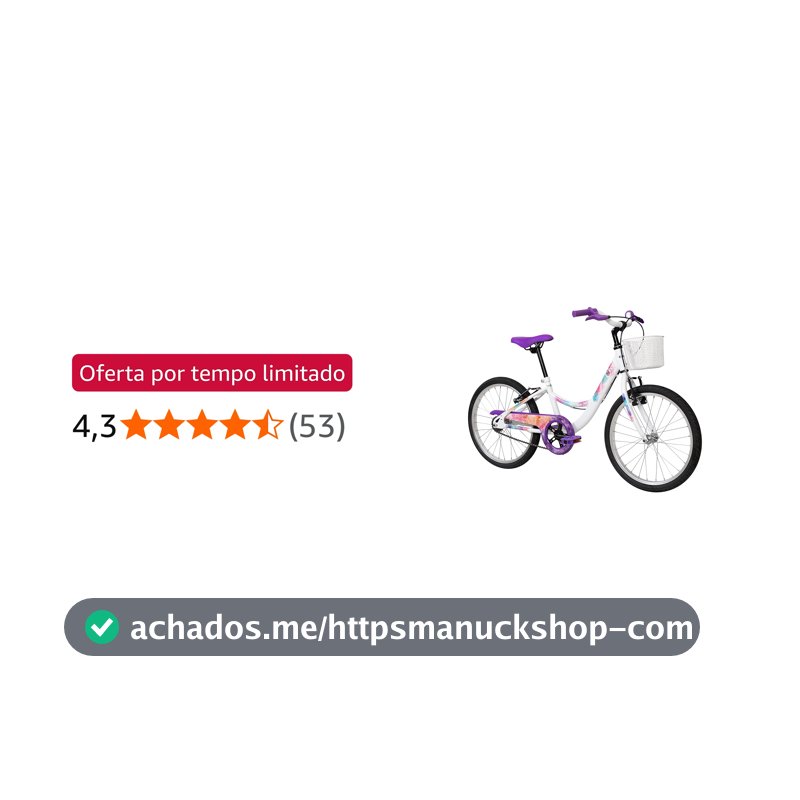 Bicicleta Infantil Caloi Ceci Aro 20, Quadro Rebaixado, Cestinha, Freio V-Brake, Protetor de Corrente, Passeio e Lazer