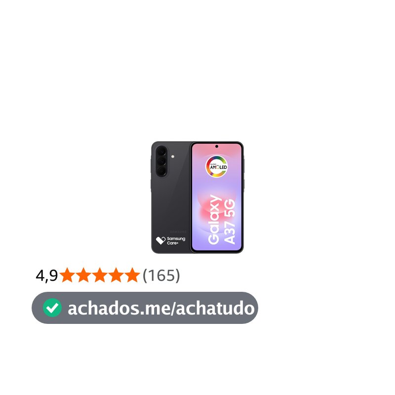 Celular Samsung Galaxy A37 5G 128GB, 6GB RAM, Câmera 50MP (Preto)