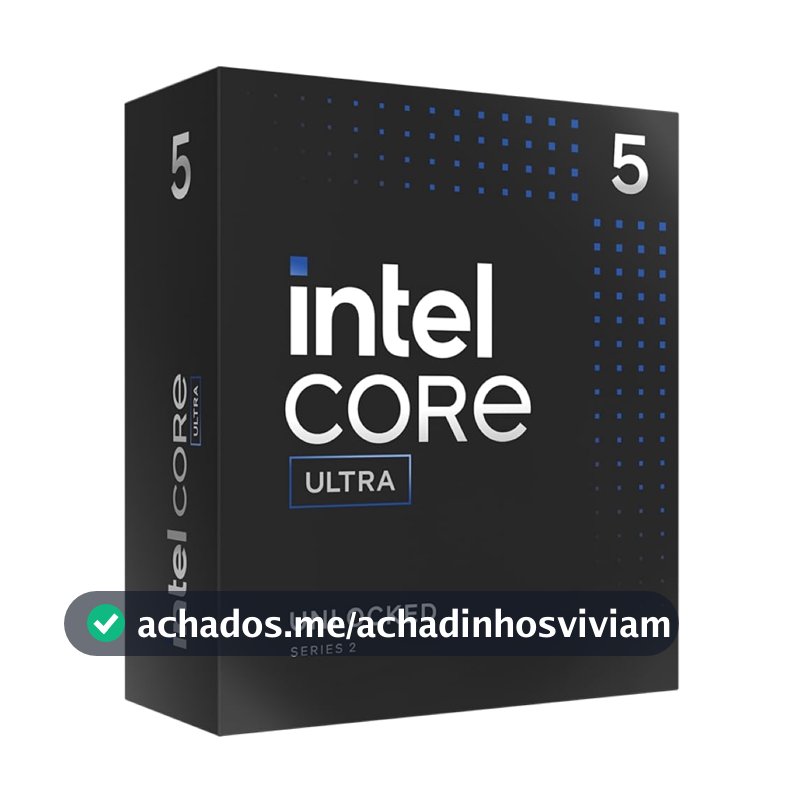 Intel Processador Core Ultra 5 Desktop 245K - 14 núcleos (6 P-cores + 8 E-cores) até 5,2 GHz
