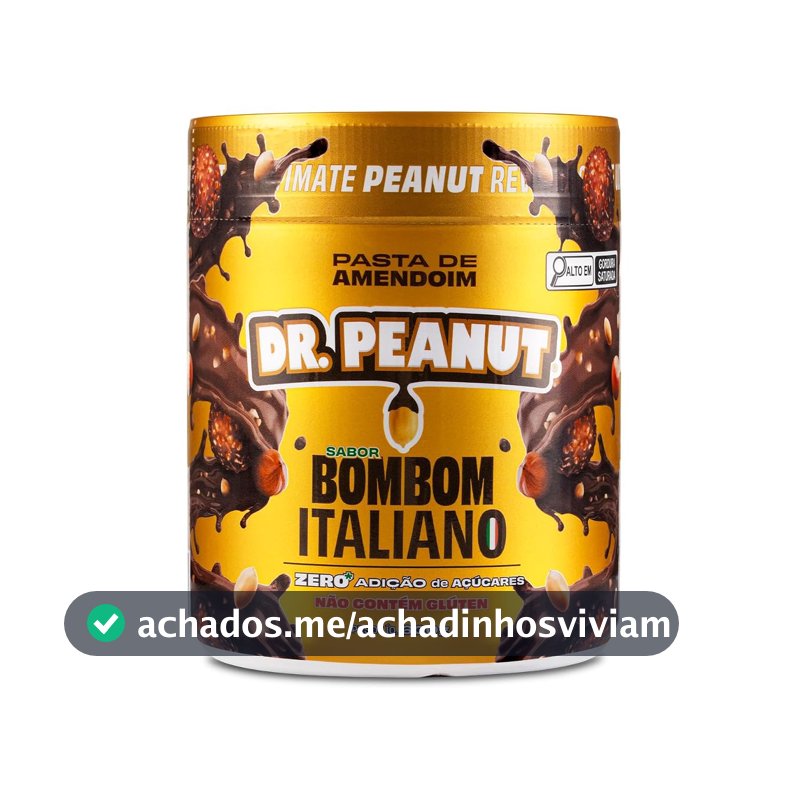 Pasta de Amendoim DR. Peanut Bombom Italiano 600G - Com Whey Protein