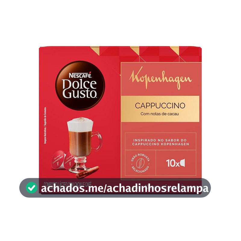 Cappuccino em Cápsula Kopenhagen Nescafé Dolce Gusto Caixa 135g 10 Unidades