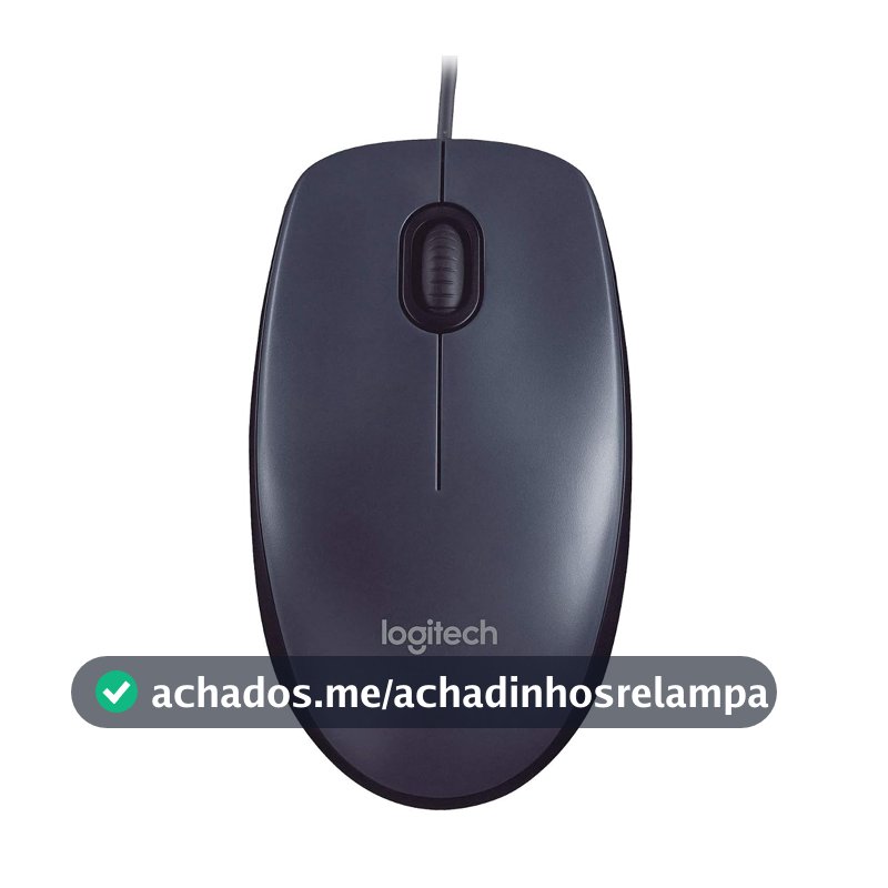 Mouse com fio USB Logitech M90 com Design Ambidestro e Facilidade Plug and Play