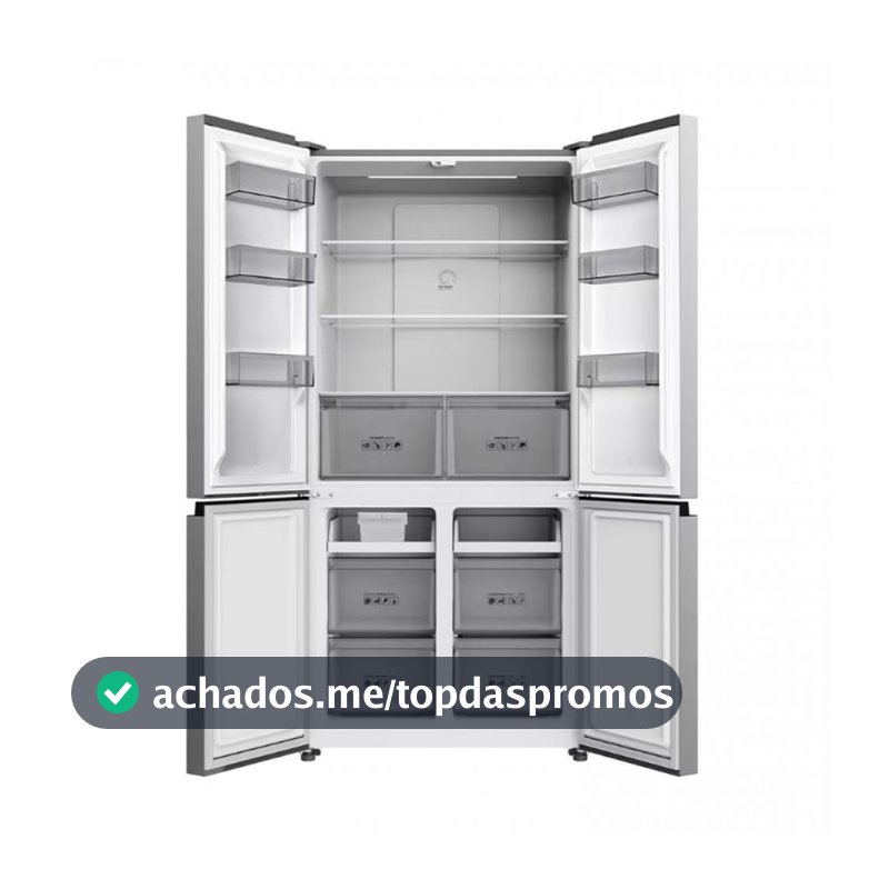 Geladeira TCL 589 Litros Inox Twin Eco Inverter Frost Free Multidoor Espaço Flex 220V C589CDN