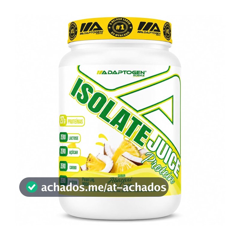 Tasty Isolate Juice Abacaxi & Coco 900g - Proteína Isolada, Zero Açúcar, Sem Lactose - Adaptogen Science