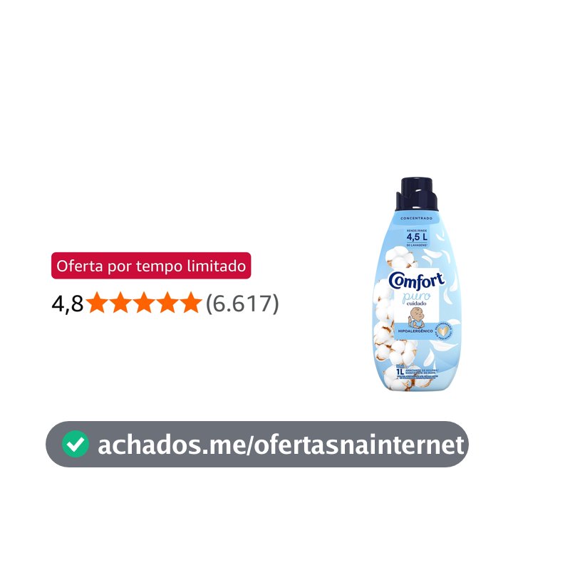 Amaciante Concentrado Comfort Puro Cuidado 1 L