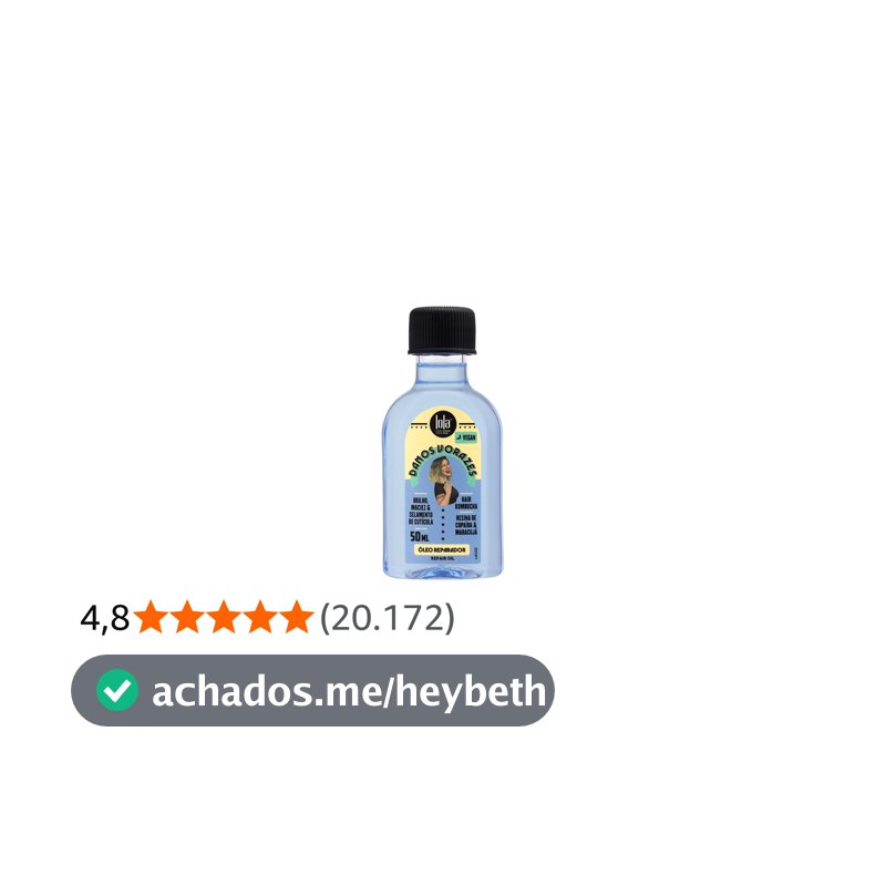 Danos Vorazes Óleo Reparador 50ml , Lola Cosmetics
