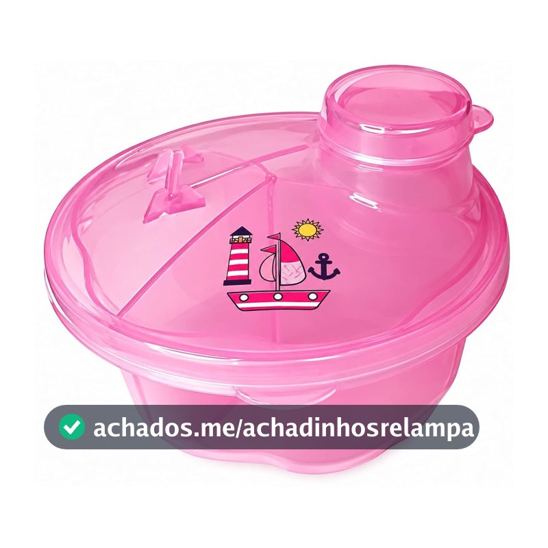 Sonne Porta Leite Em Pó Com Três Divisórias Barco Rosa