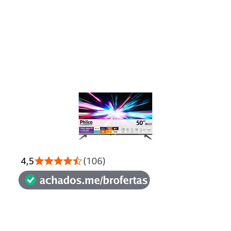 Smart TV 50” Philco P50CRB 4K LED Dolby Audio