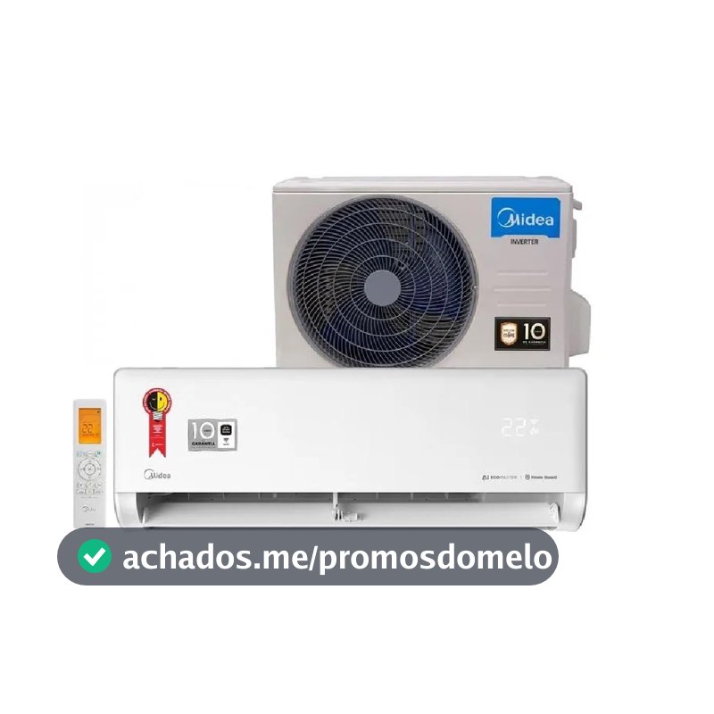 Ar Condicionado 9000 Btus Split Hi Wall Inverter Midea Frio Ai Ecomaster 220v