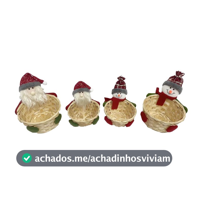 Rio Master Cestinha de Natal Papai Noel ou Boneco de Neve