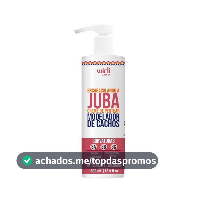 Widi Care Creme de Pentear Encaracolando a Juba, Branco, 500ml