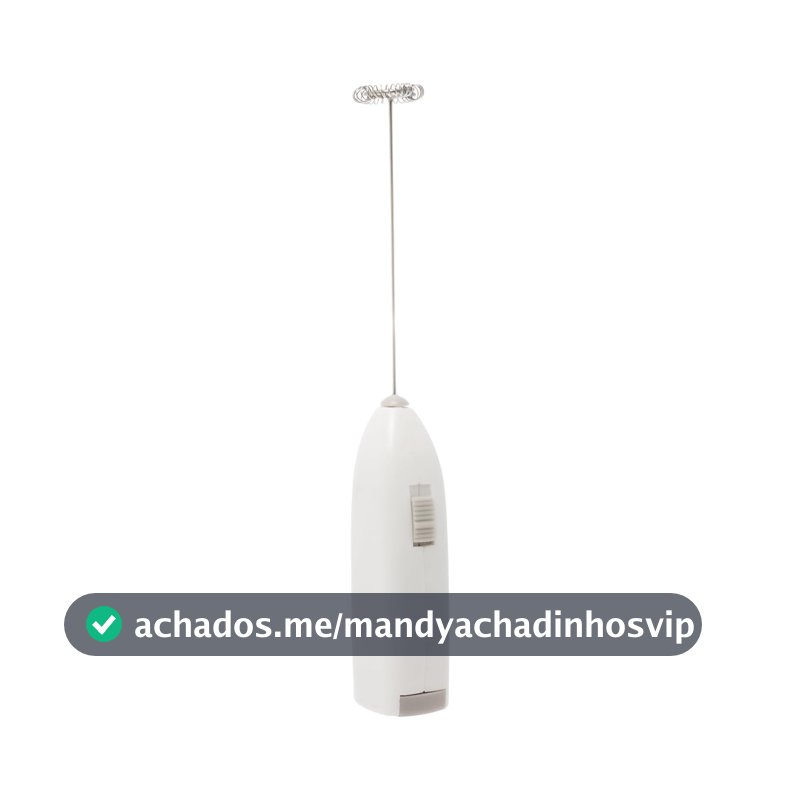 LYOR - Mini Mixer Misturador Elétrico para Bebidas - Inox e Plástico Branco - Eficiente e Compacto para Batidas e Misturas Rápidas