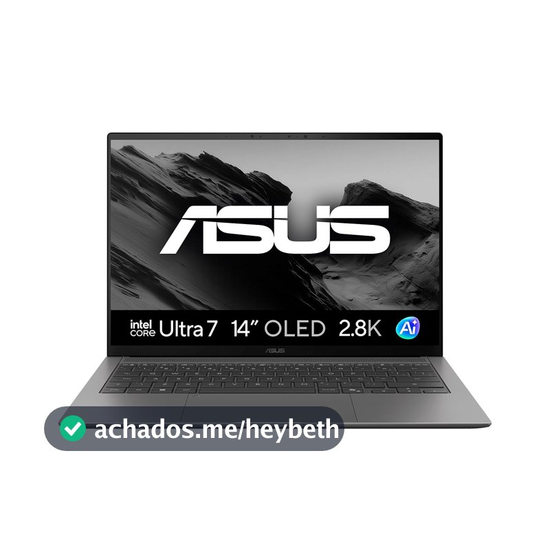 Notebook ASUS Zenbook S14, Intel Core Ultra 7, 16 GB, 512 GB, W11 Home, 14" OLED, Antrim Gray - UX5406AA-SU308W