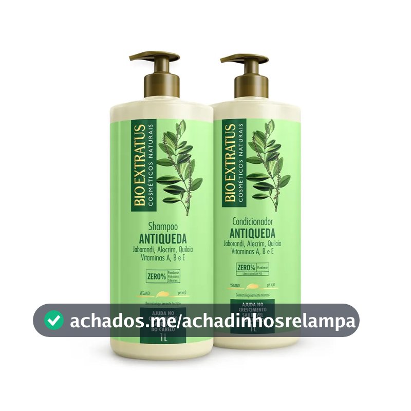Bio Extratus Kit Antiqueda Jaborandi Shampoo e Condicionador (1L)