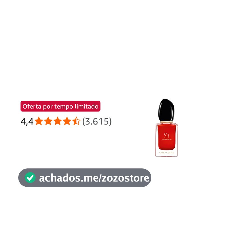 Armani Beauty, Sì Passione Eau de Parfum, 30ml, Giorgio Armani Perfume Feminino, Floral Frutado, Fragrância com Notas de Groselha-Negra, Pimenta Rosa, Jasmim e Baunilha