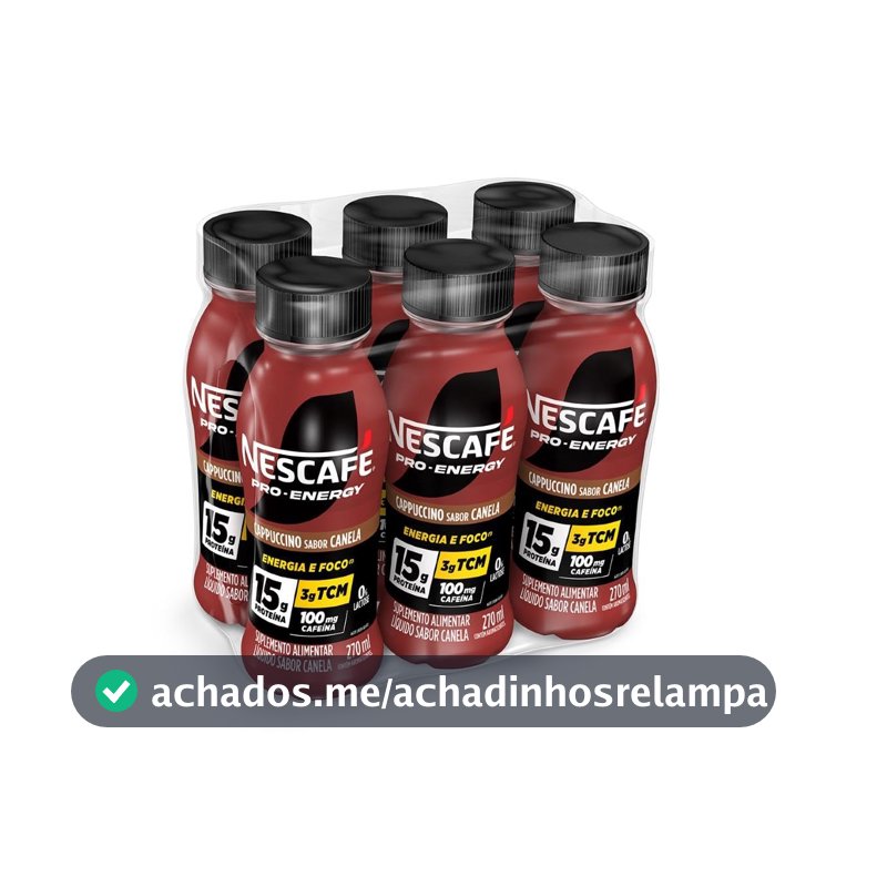 Suplemento Alimentar Líquido Nescafé, 270ml, Pack com 6 Unidades