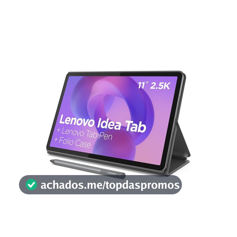 Tablet Lenovo Idea Tab 11" 90Hz - Octa-Core, 4GB RAM, 128GB, Wi-Fi 5, Android 15, Caneta e Capa