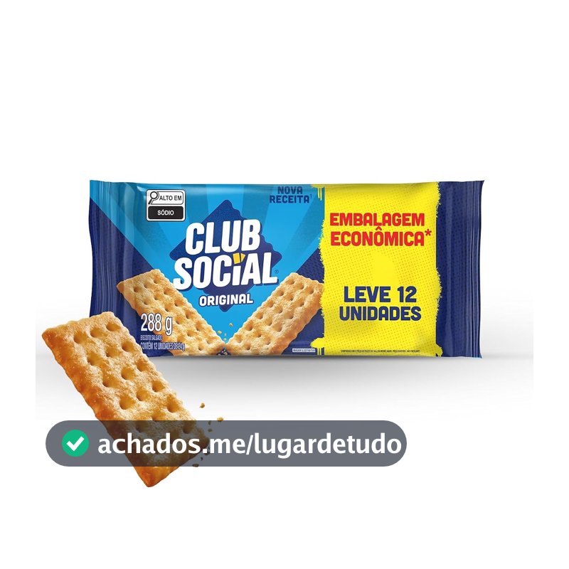 Club Social original - Biscoito regular, embalagem econômica, 288g