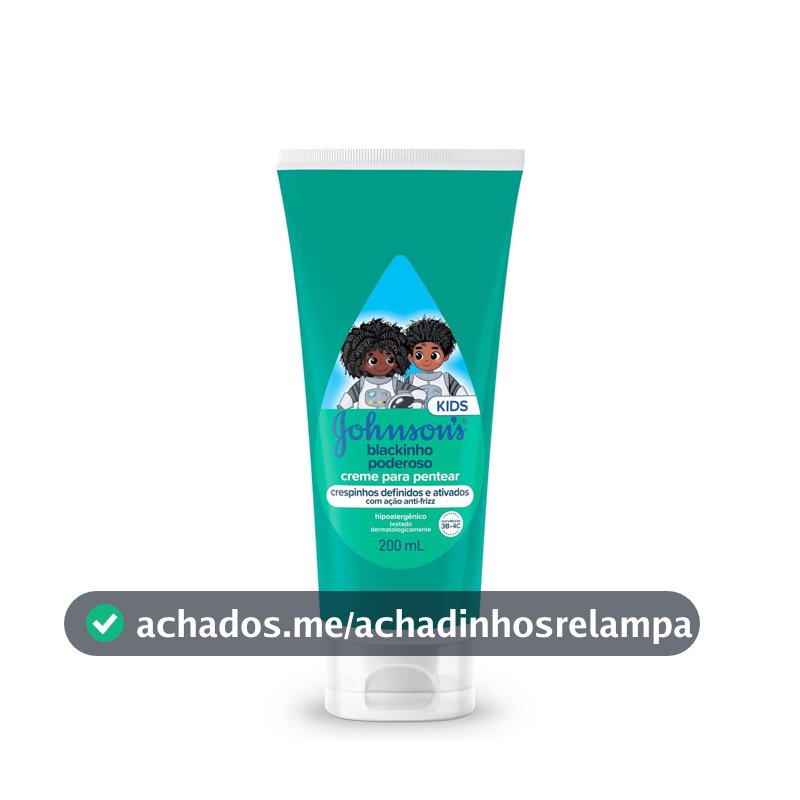 Creme para Pentear Johnson's Baby Blackinho Poderoso, 200ml