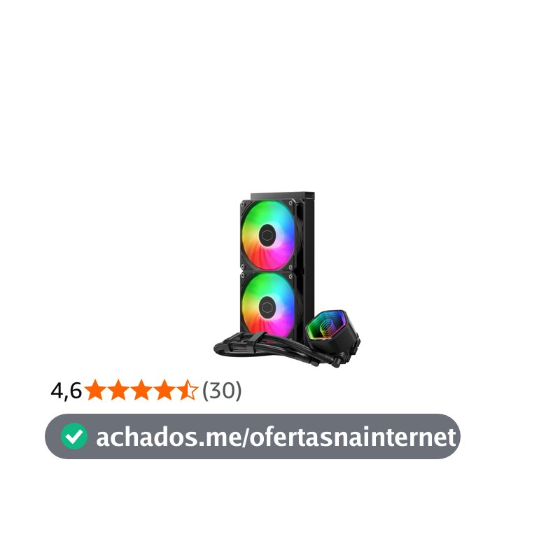 WATER COOLER MASTERLIQUID CORE II 240 PRETO 2 FANS ARGB