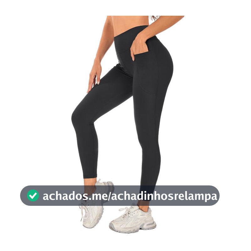 Calça Legging Feminina Fitness Academia Cintura alta Calca Legging Yoga com Bolso