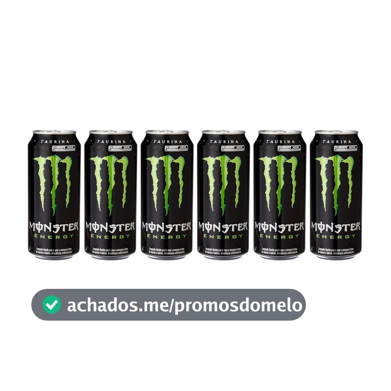 Bebida Energética Monster Energy, 473ml, Pack com 6 Unidades