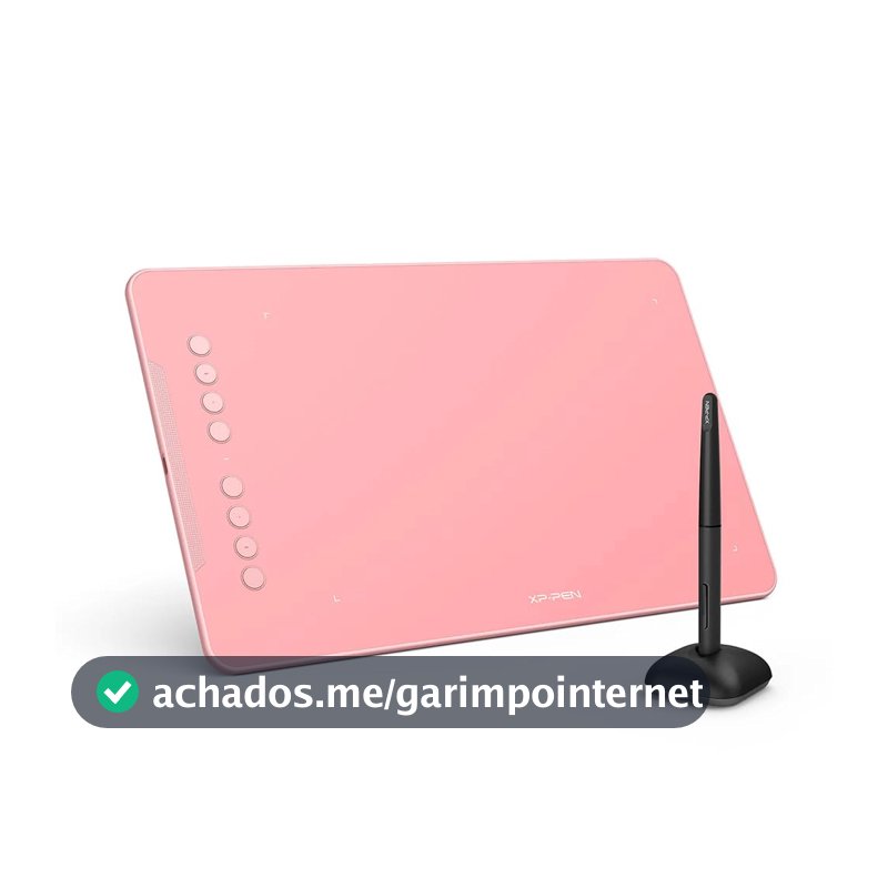 Mesa Digitalizadora XP-Pen Deco 01 V3, 10 polegadas, 16384 Níveis de Pressão, 8 Teclas de Atalho, Rosa, DECO01V3_PK