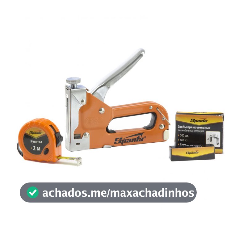Sparta Grampeador Manual Com Ajuste De Pressão E Acessorios - Sparta